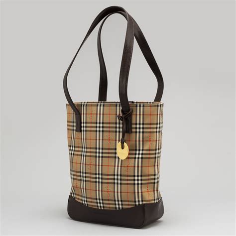 burberry plaid canvas tote|Burberry tote bag.